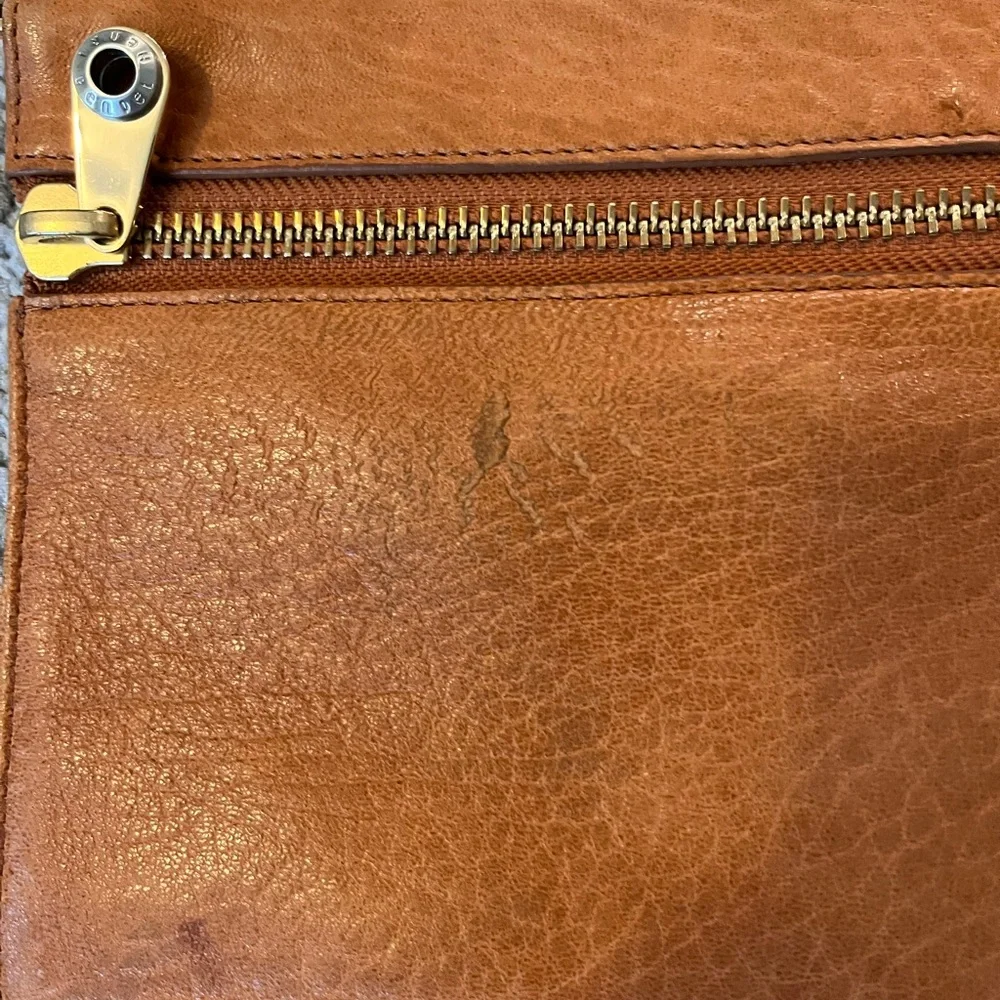 Henri Bendel Tan with gold hardware Leather Wristlet